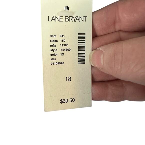 Lane Bryant - Elegant Black and White Floral Dress, Size18, NWT - Picture 8 of 12